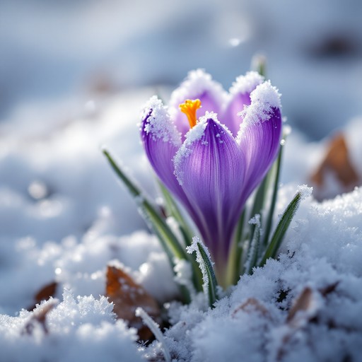 Flower in the snow
